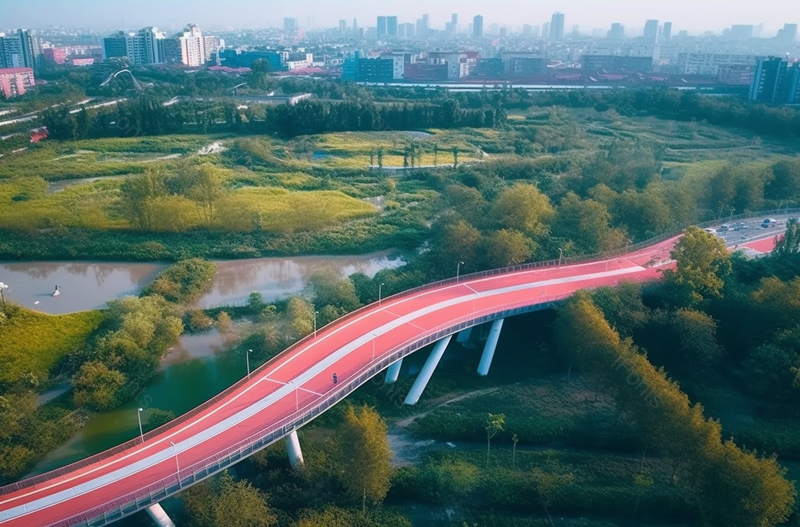 绿化带快速路金融建筑桥梁城市风光摄影图,高清,摄影图,摄影图片,图片大全,摄影图免费下载